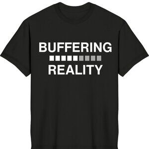 Men's T-Shirt Graphic-Print Short Sleeve Tee Funny Text Black